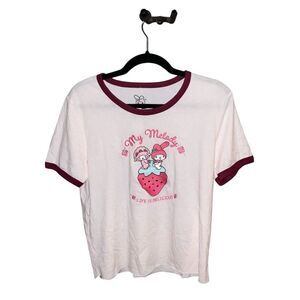Sanrio My Melody & My Sweet Piano Ringer T-Shirt Women's‎ L BoxLunch Exclusive
